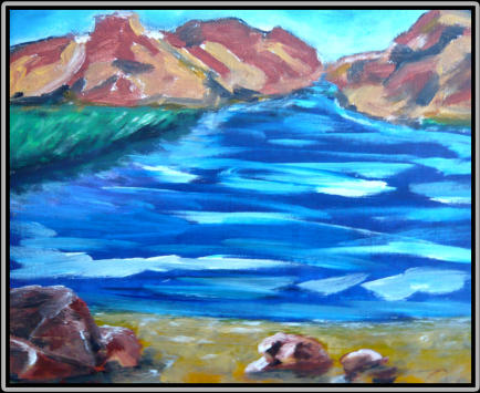 The Fjord 30,0cm x 30,0cm Acrylic on canvas