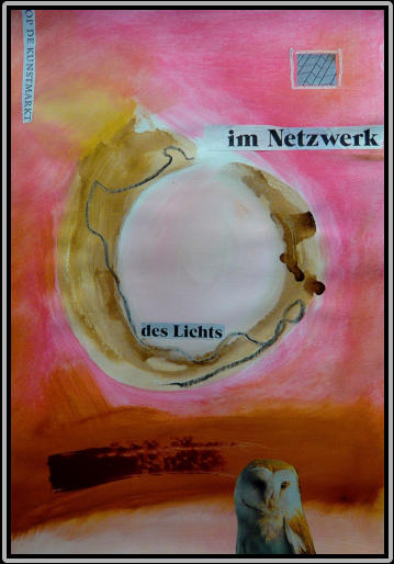 Title: The network of light   acrylic/oil pastell, chinese ink