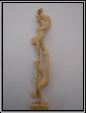 ACROBATS  40 cm high   Pine